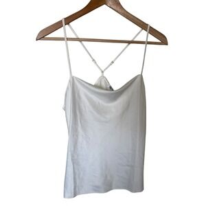 Rya Collection Cami Tap Women S Ivory NEW Satin Cowl Neck Lace Trim Camisole
